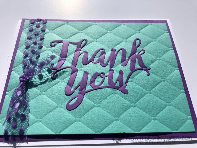 Tufted Embossing Folder, Thank YOU Thinlits, Inlaid Technique, stampin'up, frenchie Stamps, 