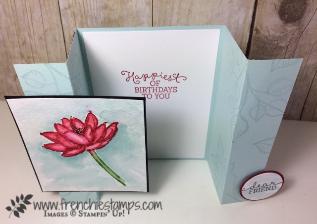 Remarkable You, Gated Fold, Watercolor no lines, Stampin'Up!, Birthday Blooms, 
