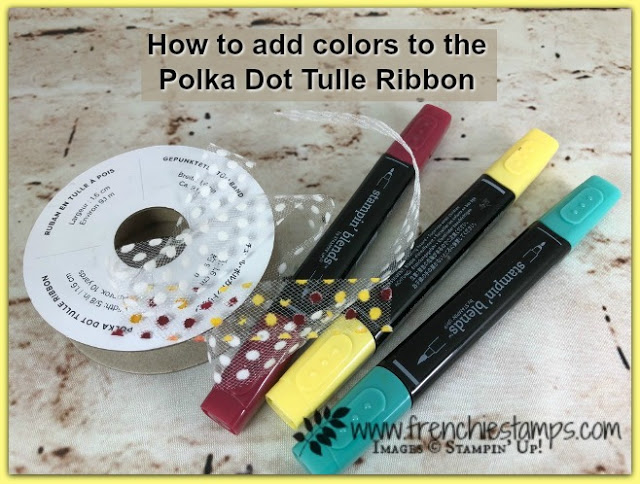 How to add colors to the Polka Dot Tulle Ribbon
