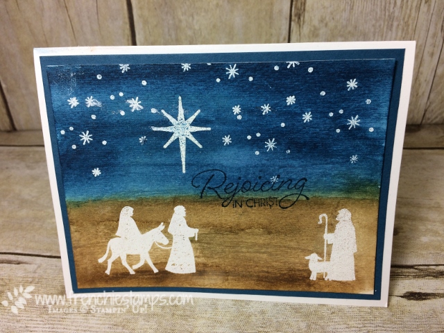 Night in Bethlehem, Watercolor Emboss Resist, Stampin'Up! Frenchiestamps