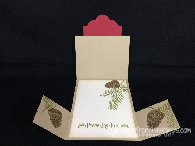 Double Dutch Fold, Fancy Fold, Christmas Pines, Stampin'Up!, Frenchiestamps, Glitter Card, 