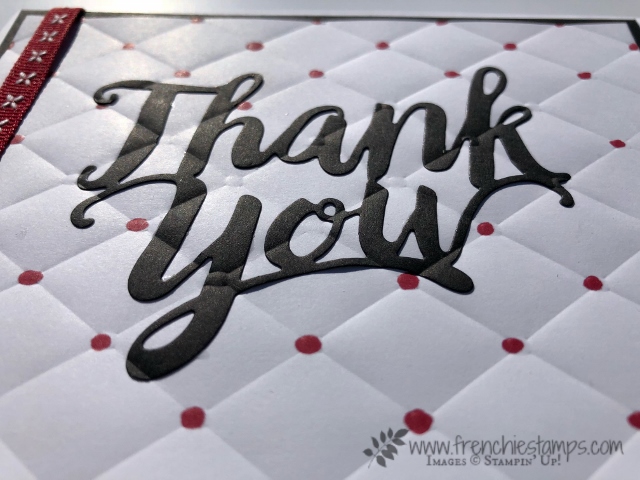 Tufted Embossing Folder, Thank YOU Thinlits, Inlaid Technique, stampin'up, frenchie Stamps, 