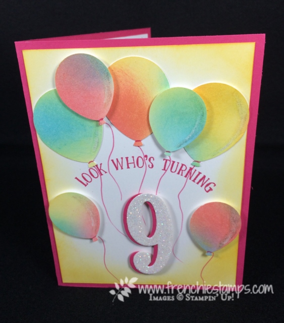 Number of Years, Big on Birthday, Happiest of Days, Large Number Framelits, Balloon Banquet Punch, Stampin'Up!,