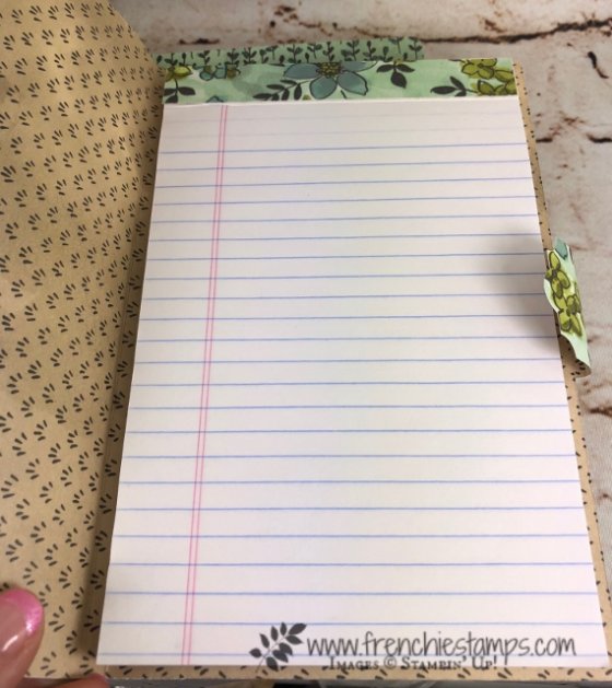 How to Cover a Junior Note Pad - Frenchie Stamps