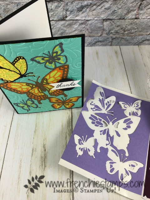 How to use the negative of the Butterfly Beauty and have a 3 color butterfly. All product from Stampin'Up! and available in the USA at frenchiestamps.com
