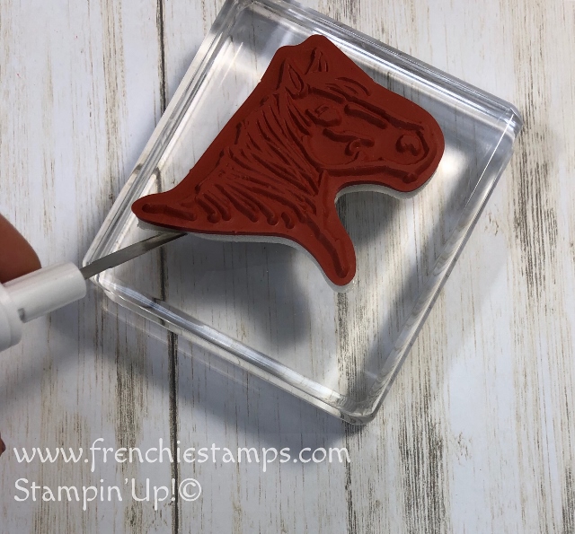 Best tip to remove cling stamps from case or clear block. The pick tool is the best tip to do the job. The pick took by Stampin'Up! available at frenchiestamps,com