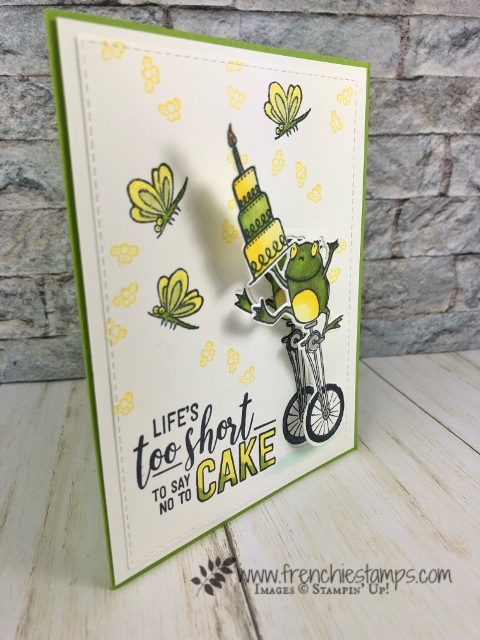 How to make a wobble card using the Hop Around Framelits and So Hoppy Together. Also I used the Amazing Life stamp set. Product by stampin'Up! available at frenchiestamps.com 