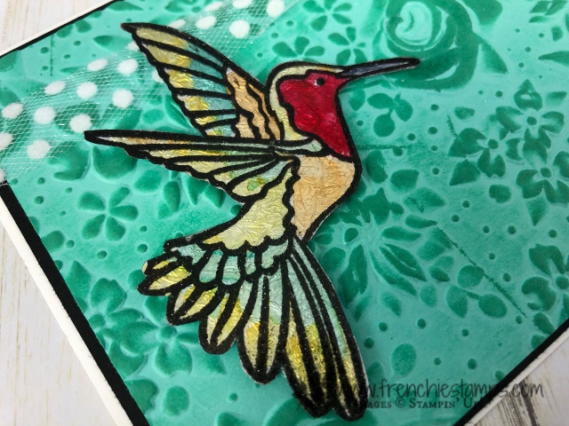 Learn to how to make a Stain Glass look with window sheet and foil. Color with Stampin' Blends. All products by Stampin'Up! available at frenchiestamps.com 