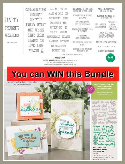 Enter to win the Well Said Bundle at frenchiestamps.com. 