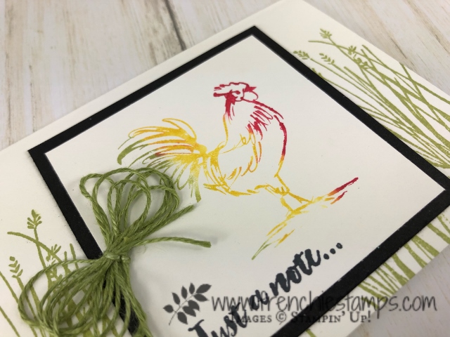 Sale a Bration Home to Roost, technique baby wipe. All product by Stampin'Up! and available at frenchiestamps.com 