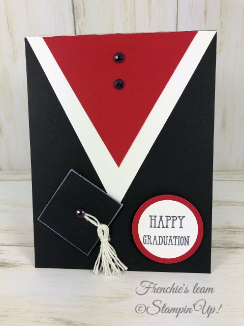 Frenchie's Team been challenge to make wedding card and graduation card. Come check it out at frenchiestamp.com Graduation Cap and Gown