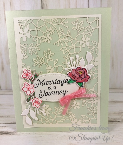 Frenchie's Team been challenge to make wedding card and graduation card. Come check it a=out at frenchiestamp.com