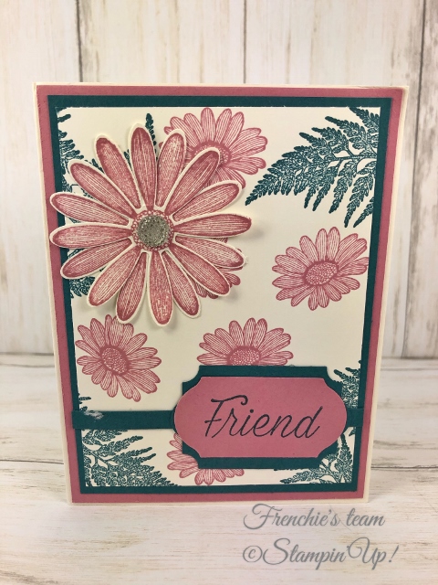 Cards with the Stampin'Up! In-Color 2019-2021  Made by Frenchiestamps.com  Rococo Rose and Pretty Peacock 