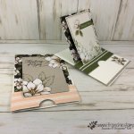How to make a slider Pop Up Easel card. Using the Magnolia Memories and more card pack and the stamp set Good Morning Magnolia. All product by Stampin