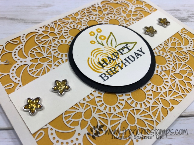 How to add a color layer to the Bird Ballad Laser-Cur card. All product by Stampin'Up! avaialble at frenchiestamps.com #stampinup #stamping #frenchiestamps #cardmaking #papercrafts #handmadecards 