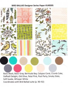Bird Ballard Designer Paper by Stampin'Up! available at Frenchiestamps.com