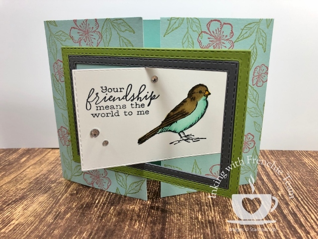 Swaps with Frenchie' Team. Stamp set Free As A Bird. All supplies by Stampin'Up! available at frenchiestamps.com 
