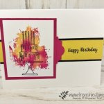 Baby Wipe technique for the background. Birthday card using the Piece of Cake and Artisan Textures stamp sets. Products by stampin
