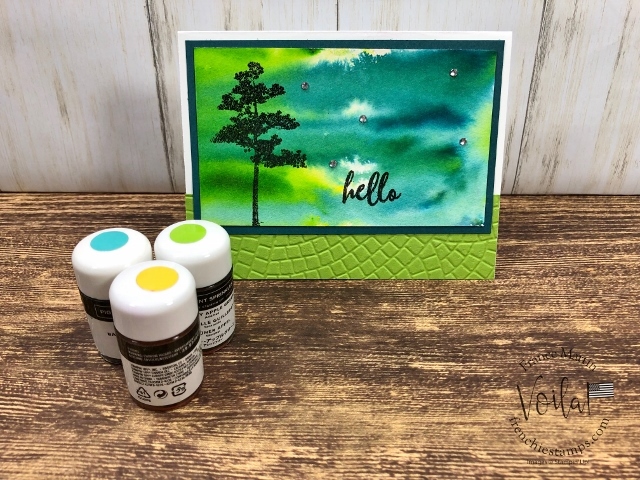 Pigment Sprinkles on watercolor paper. Stamp set Rotted in Nature. All supplies by Stampin'Up! available at frenchiestamps.com