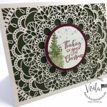 Christmas card with the Bird Ballad Laser cut. Stamp set from the Most Wonderful Time Product Meldley and the Itty Bitty Christmas. All product by Stampin