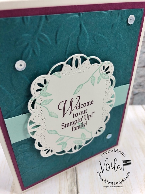 Welcome to our Stampin'Up! family with free shipping. This card is using Stitched Labels dies. Product by Stampin'Up! available at frenchiestamsps.com  #stampinup #stamping #frenchiestamps #cardmaking #papercrafts #handmadecards 