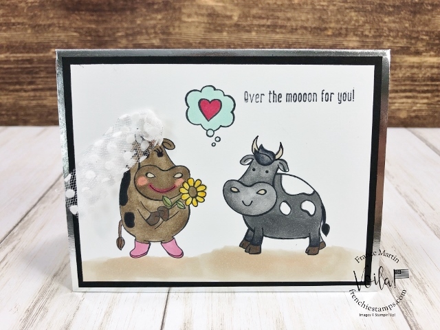 Over the Moon for wedding card. How to convert the cow into a bull. 