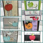Harvest Hellos Card Showcase at Frenchie stamps. Harvest Hellos Bundle. The Bundle include the Apple Builder Punch.