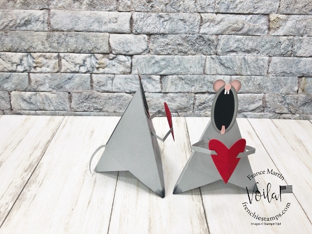 Tee Pee card turn into a little Valentine Mouse.