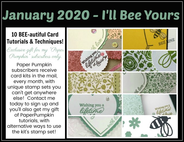 I'll Bee Yours Stampin'Up! Paper pumpkin extra inspiration.