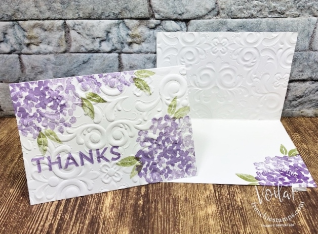  Quick and simple card with Beautiful Friendship. Emboss with the Parisian Flourish or Coastal Weave 3D embossing Folder.