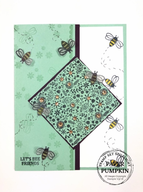 FREE download with 10 tutorial using the stamp set I'll Bee Yours  Stampin'Up! Paper pumpkin extra inspiration.