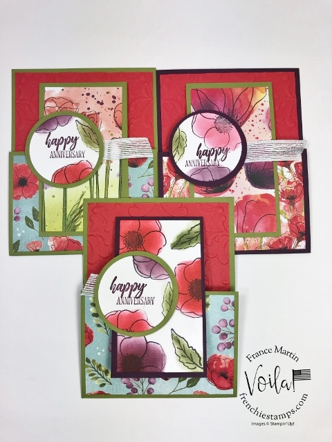 Double Flip card with the  Peaceful Poppies Designer paper. 