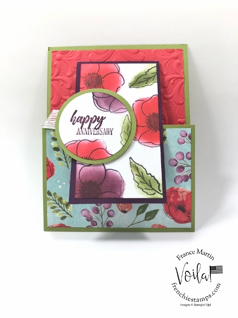 Double Flip card with the  Peaceful Poppies Designer paper. 