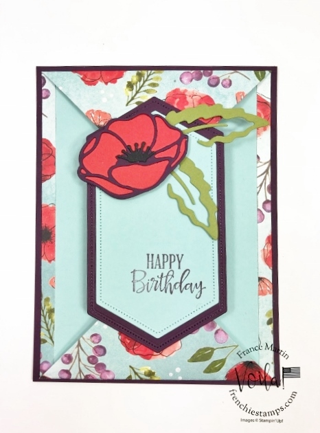 Double Flip Fold with Peaceful Poppies. 