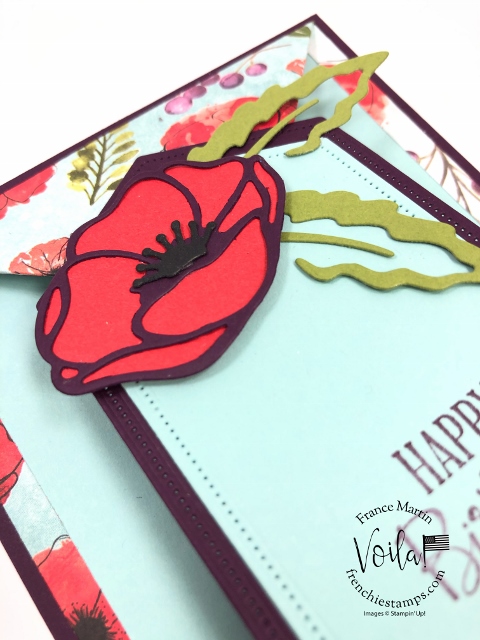 Double Flip Fold with Peaceful Poppies. 