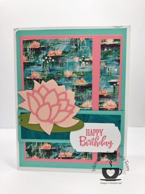 Card showcasing the Lily Impression Designer Series Paper with Frenchie's Team 