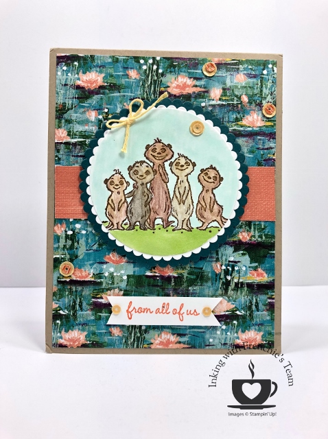 Card showcasing the Lily Impression Designer Series Paper with Frenchie's Team 