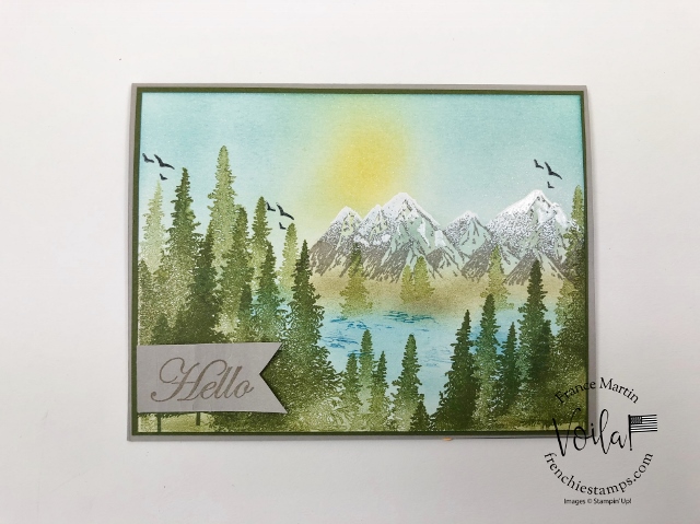 How to make the snow peak on the Mountain Air stamp set