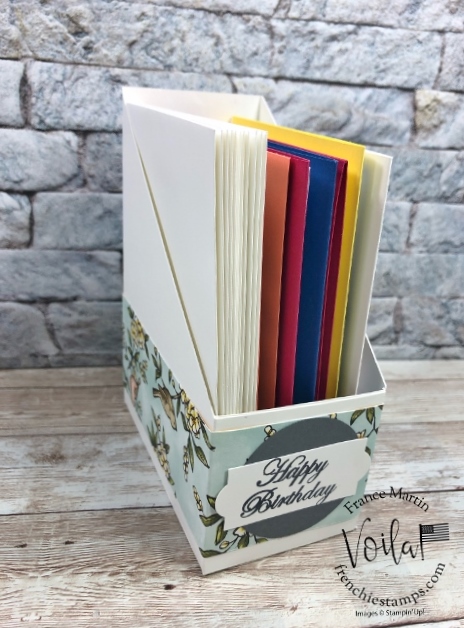 Magazine Holder for cards. This is perfect to organize your hand made greeting cards. 
