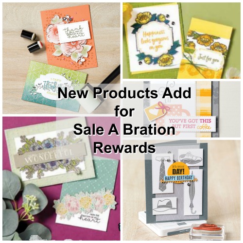 2nd release of products for Sale a Bration rewards. Two paper the Flowering Foils and So Very Vellum Designer paper. 3 Stamp sets, Rise & Shine, Well Dressed and Tags In Bloom. 