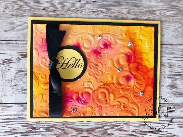 Vibrant card using the Pigment Sprinkles- Watercolor Crystals On Daffodil Delight. 