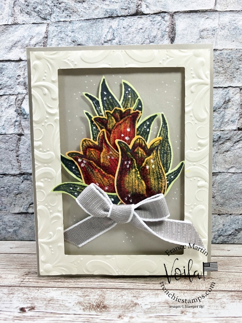 Timeless Tulips with Stampin' Blends for a vivid colors of tulips.
