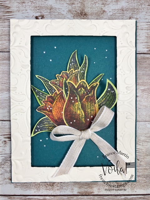 Timeless Tulips with Stampin' Blends for a vivid colors of tulips.