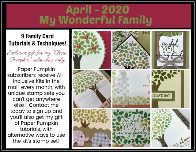 My Wonderful Family Stampin'Up! Paper pumpkin extra inspiration.