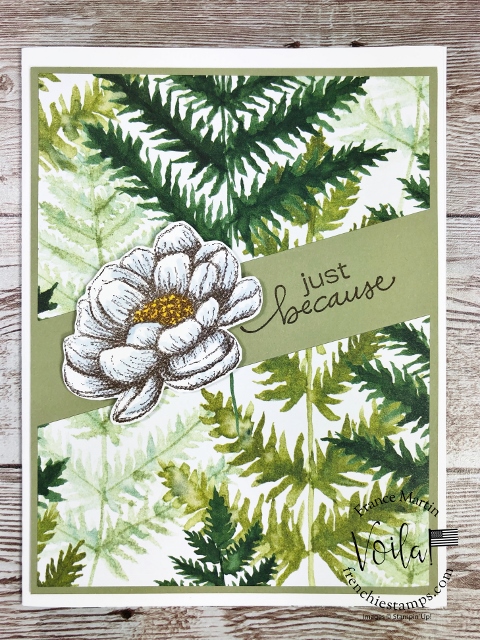 Economize the Forever Greenery Designer Paper with a faux illusion. 