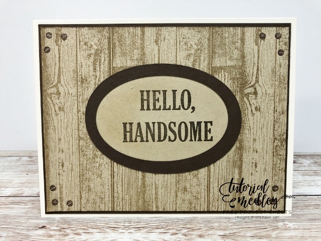 Hinge Stamping with the Pallet Thoughts. Perfect for a masculine card.