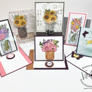Jar of Flowers and Fun Fold Card Class Live