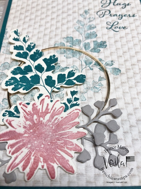 How to add the Gold Hoops Embellishments on to a greeting card.  
