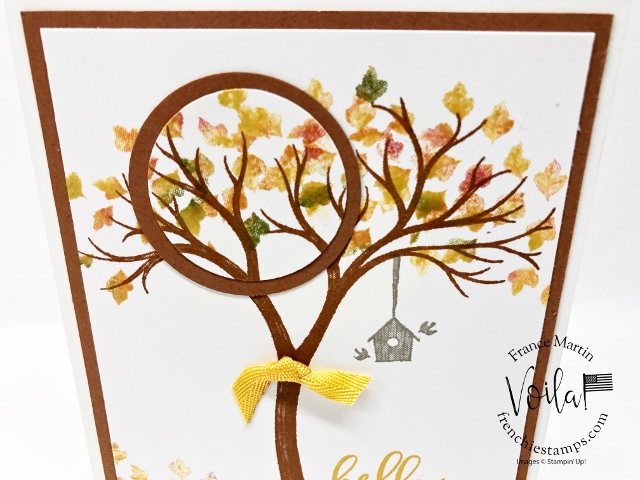 Life is Beautiful fall card, baby wipe and spotlight technique. 