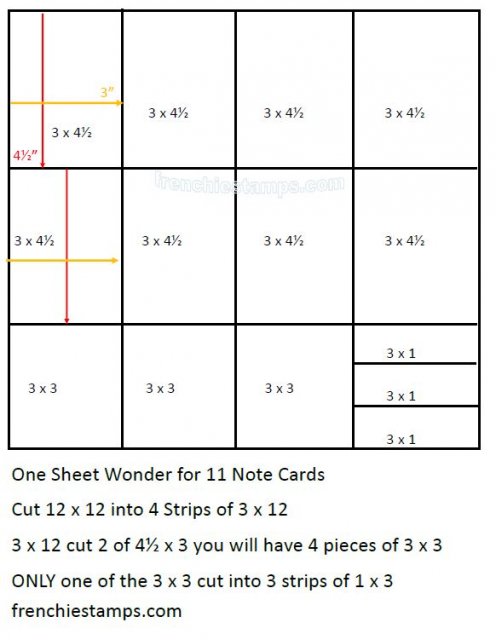 One Sheet Wonder for 11 Note Cards.
